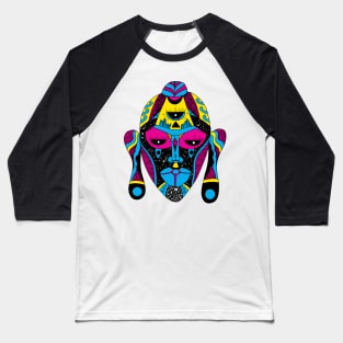 CMYK African Mask 7 Baseball T-Shirt